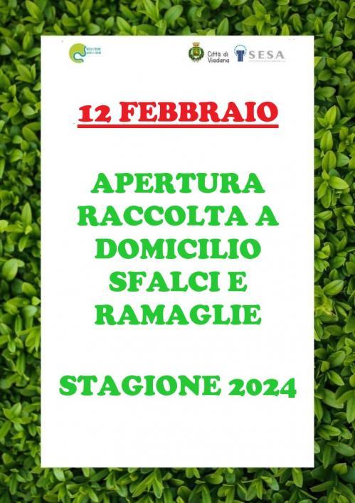 RIPRESA DELLA RACCOLTA A DOMICILIO DI SFALCI E RAMAGLIE