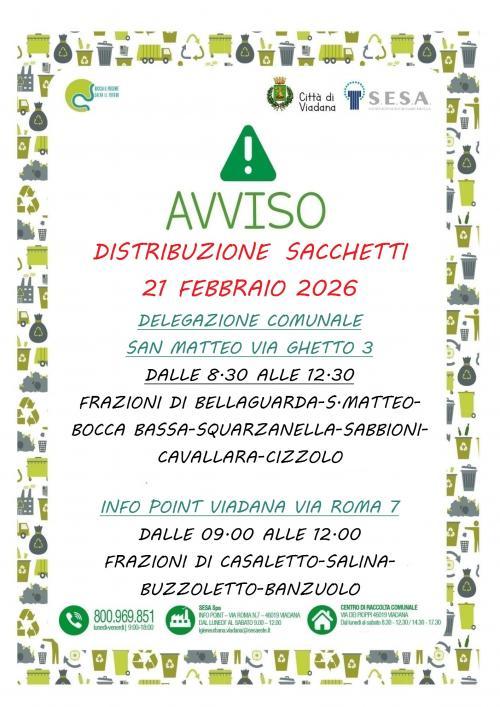 DISTRIBUZIONE SACCHETTI 