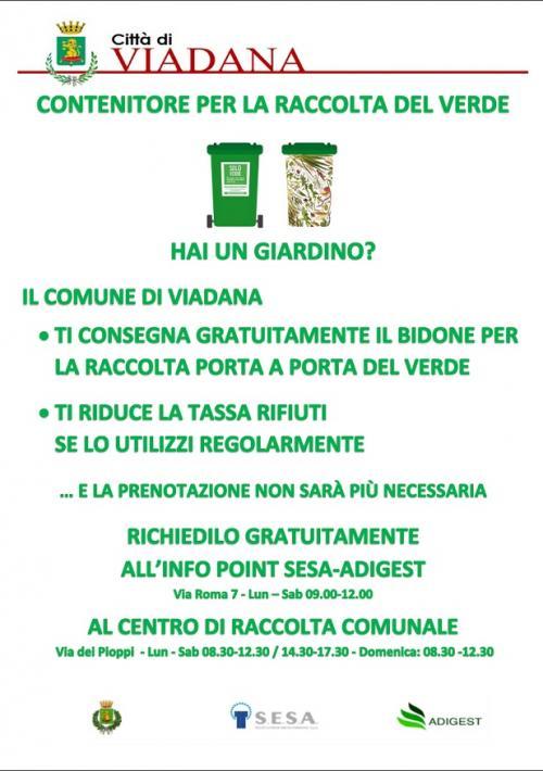 PRENOTAZIONE BIDONE GRATUITO PER RACCOLTA VERDE