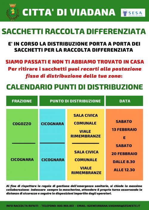 PUNTO FISSO DI DISTRIBUZIONE SACCHETTI 